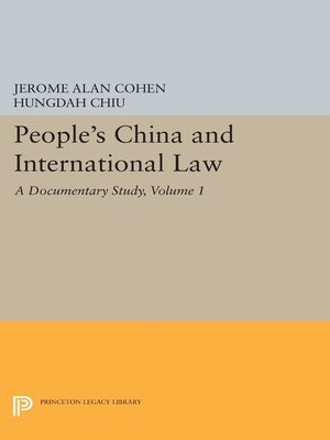 cover image of People's China and International Law, Volume 1